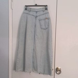 ZARA maxi Jean skirt sz S